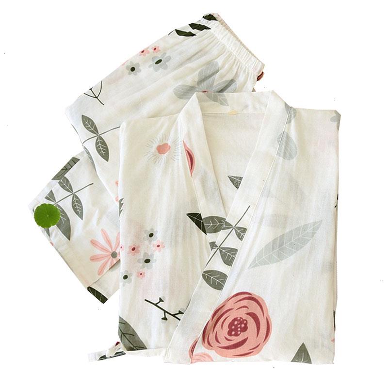 Rose Printed Ladies Kimono Womens Sleepwear Style Pajamas Set Loose Thin V-neck Three-quarter Sleeves Gauze Cotton 2pcs Homewear, Color20
Rose Printed Ladies Kimono Womens Sleepwear Style Pajamas Set Loose Thin V-neck Three-quarter Sleeves Gauze Cotton 2pcs Homewear, Color20
