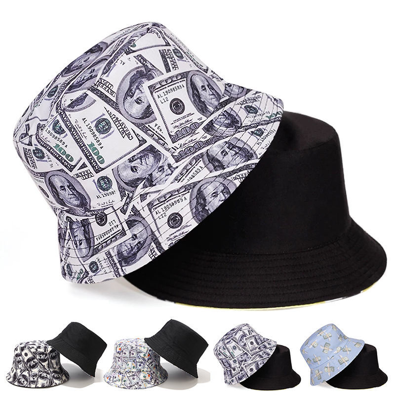 Reversible Fisherman Hat Unisex Cartoon Printed Streetwear USD Dollars Printed Buckets Hats, Pure black
Reversible Fisherman Hat Unisex Cartoon Printed Streetwear USD Dollars Printed Buckets Hats, Pure black