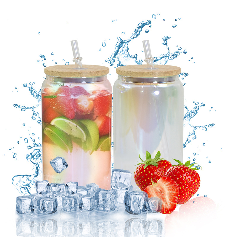 16oz Sublimation Glass CupJar Clear Frosted Beer Can Glass Glitter Tumbler Shiny Iced Coffee Glass with Bamboo Lid and Straw Mug Gift For Her 0511, White
16oz Sublimation Glass CupJar Clear Frosted Beer Can Glass Glitter Tumbler Shiny Iced Coffee Glass with Bamboo Lid and Straw Mug Gift For Her 0511, White