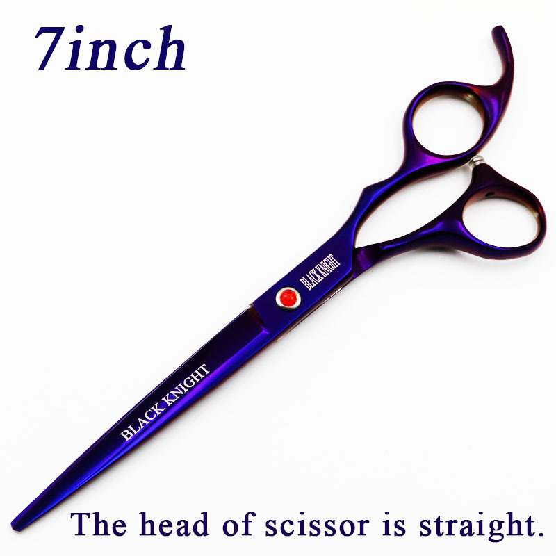 BLACK KNIGHT Hair scissors Cutting 7 INCH + Thinning 6.5 Set Professional Shears Hairdressing Barber Purple Pet Scissors 220317