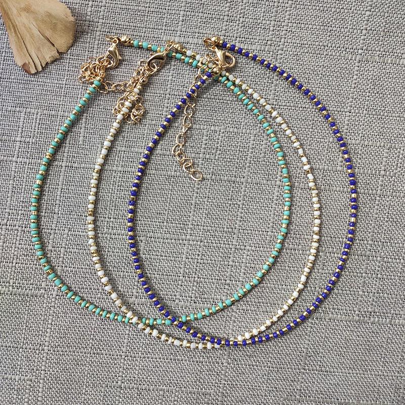 Chokers Bohemian Style Handmade Crystal Beaded Neck Jewelry Wild Fashion Stackable Ladies Necklace 2022 Summer Beach Travel AccessoriesChoke 
Chokers Bohemian Style Handmade Crystal Beaded Neck Jewelry Wild Fashion Stackable Ladies Necklace 2022 Summer Beach Travel AccessoriesChoke