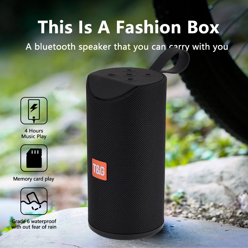 TG113 10W Outdoor Portable Column Wireless Bluetooth-compatible Speaker USB TF FM Radio Music Stereo Subwoofer For PC
