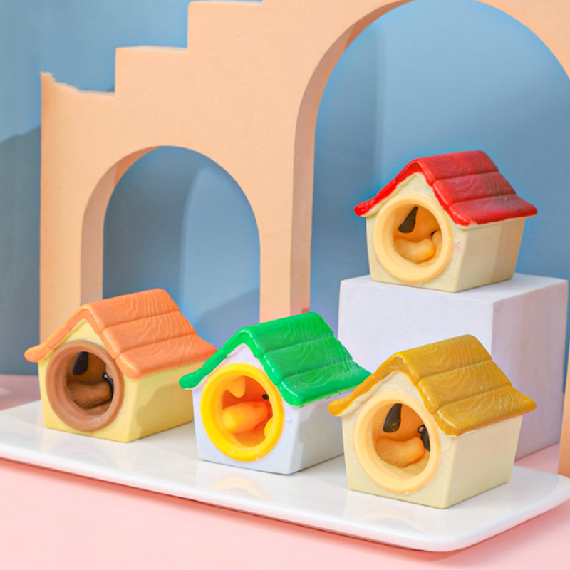 Fidget Toys Creative Dog House Squeeze Vent Cup Decompression Toy Home Dog Meng Pet Pinch Music Wholesale