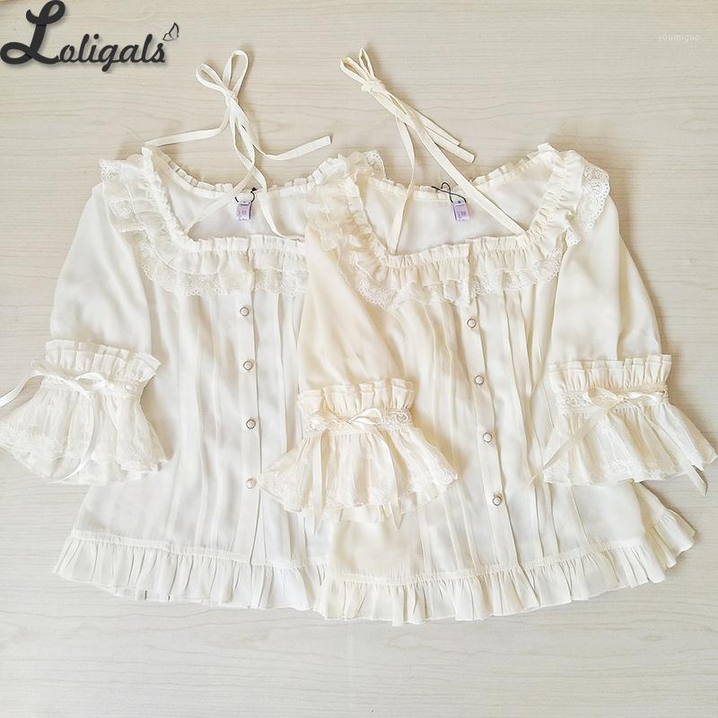 Women's Blouses & Shirts Sweet Chiffon Shirt Ruffled Short Sleeve Criss Cross Lolita Blouse, Beige
Women's Blouses & Shirts Sweet Chiffon Shirt Ruffled Short Sleeve Criss Cross Lolita Blouse, Beige