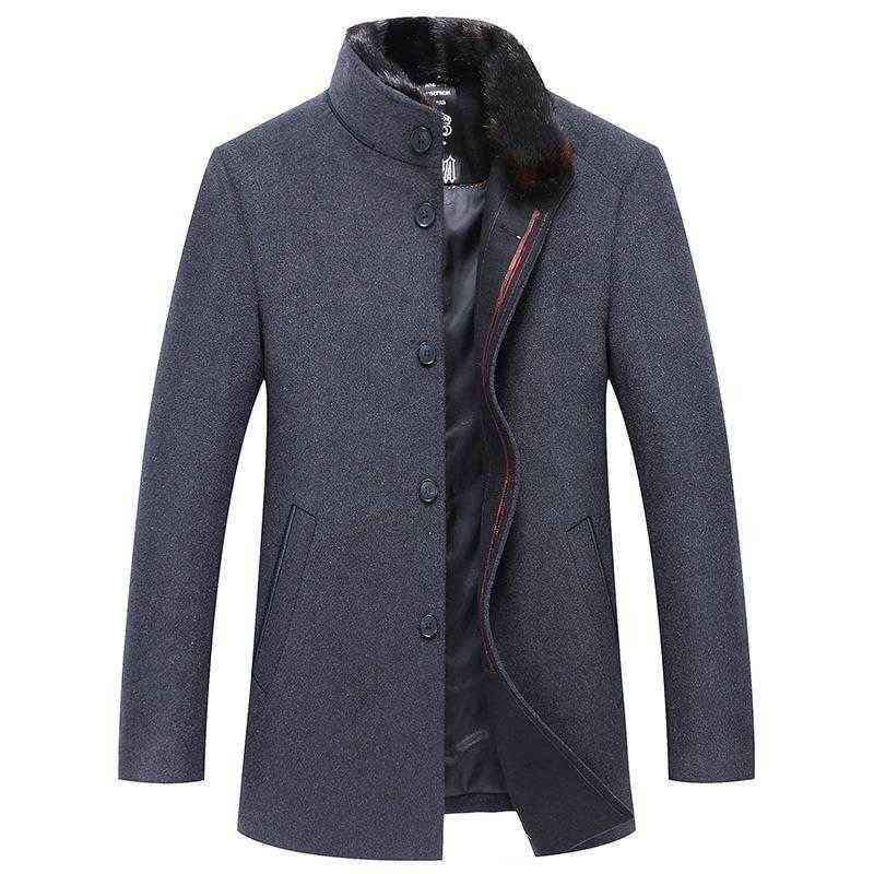Men's Wool & Blends Jacket Men Autumn Winter Mens Windproof Top Coat Casual Thick Slim Fit Male Overcoat Woolen 2021 T220810, Navy blue
Men's Wool & Blends Jacket Men Autumn Winter Mens Windproof Top Coat Casual Thick Slim Fit Male Overcoat Woolen 2021 T220810, Navy blue