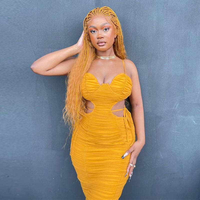 Casual Dresses Zoctuo Streetwear Backless Women Sexy V Neck Sleeveless Bodycon Party Club Hollow Out Midi Dress 2022 Summer ClothesCasual, Yellow
Casual Dresses Zoctuo Streetwear Backless Women Sexy V Neck Sleeveless Bodycon Party Club Hollow Out Midi Dress 2022 Summer ClothesCasual, Yellow