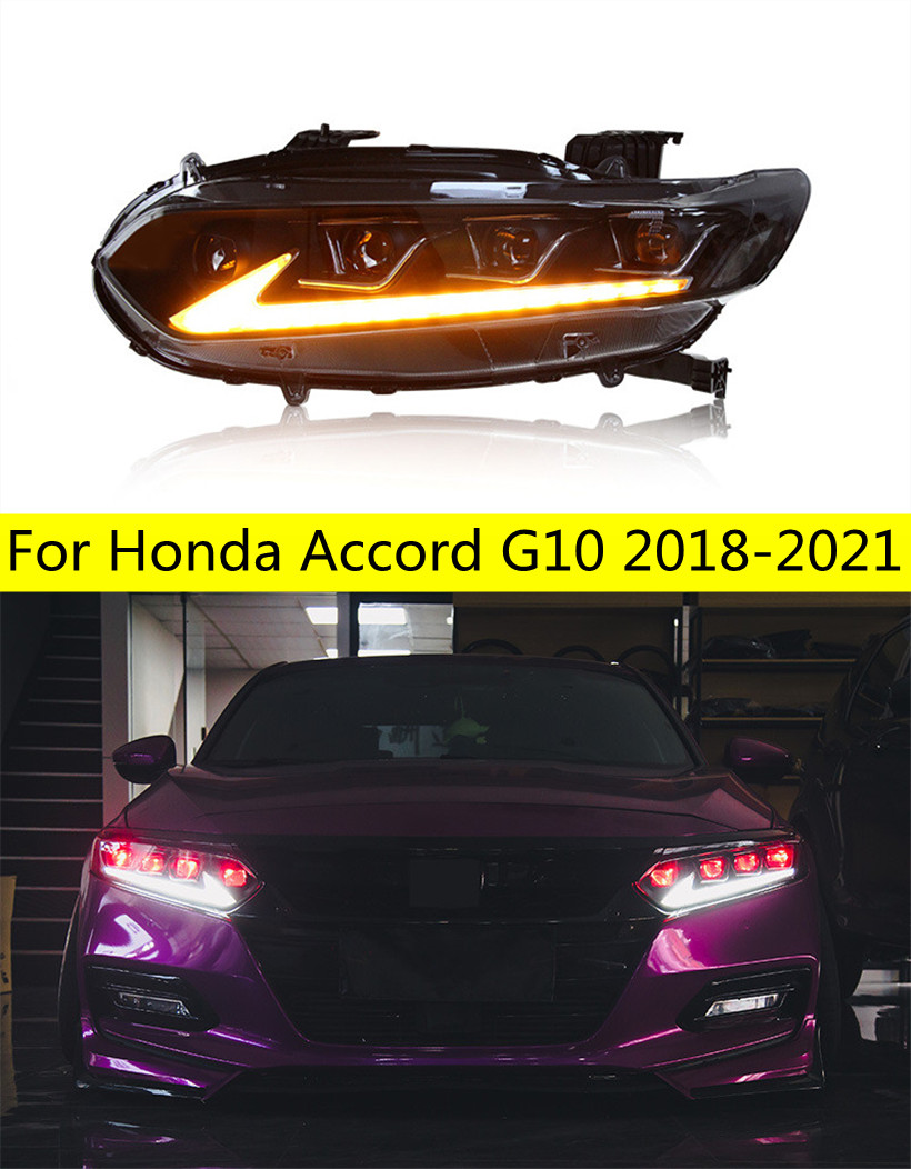 LED Headlights Accessories For Honda Accord G10 20 18-2022 Car Headlight Replacement LED Daytime Running Light