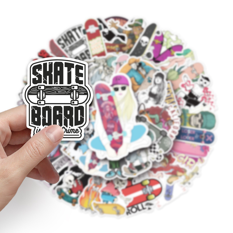 50Pcs/Lot Cartoon Trend Sports Skateboard Stickers Fashion Stickers Graffiti Kids Toy Motorcycle Bicycle Phone Laptop Luggage Sticker Decals