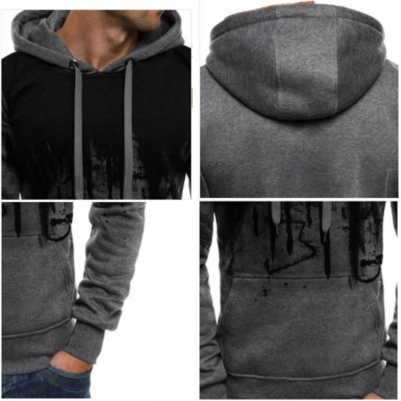 Men's Tracksuits 2Pcs Suit Spring Autumn Men's Sweatshirt Set Splash Ink Hoodies 220823