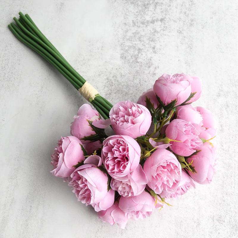 27 tea rose camellia wedding simulation flower hall to lead decorative flower arrangement