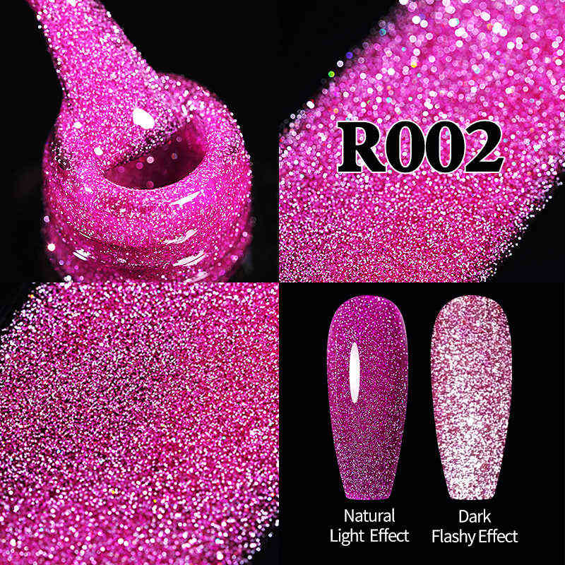 NXY Nail Gel 7 5ml Dark Red Polish Semi Permanent Reflective Glitter Sequins Sparkling Soak Off Uv Led Varnish 0328
