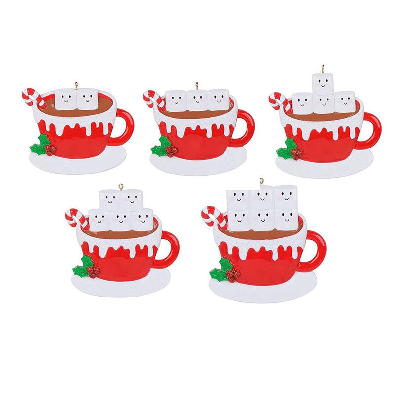 Wholesale Christmas Decoration DIY Ornaments Birthday Party Gift Product Personalized Family Of 4 Ornament Resin Accessories
