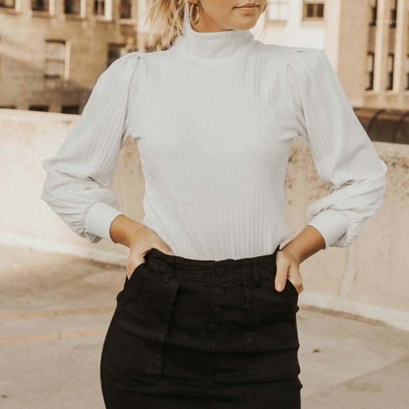 Women Vintage Puff Long Sleeve Shirts Turtleneck Buttons Back Slim Fit White Pullover Top Ribbed Striped Streetwear Women' Blouses
Women Vintage Puff Long Sleeve Shirts Turtleneck Buttons Back Slim Fit White Pullover Top Ribbed Striped Streetwear Women' Blouses