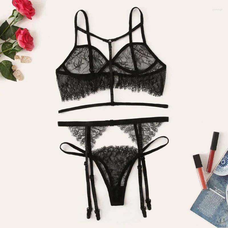 Bras Sets Women Sexy Lace Lingerie Set Plus Size Hollow Bra Thong And G-Tring Garter Underwear Open Crotch Bodysuit Exotic Apparel Erotic, As pic
Bras Sets Women Sexy Lace Lingerie Set Plus Size Hollow Bra Thong And G-Tring Garter Underwear Open Crotch Bodysuit Exotic Apparel Erotic, As pic