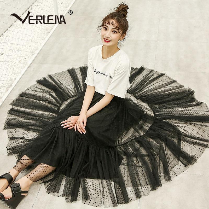 Verlena Gothic Dot Black Skirt Women Patchwork Big Hem Mesh Lace Elastic Band Belt Ball Gown Ankle Length Long Summer 2022 Skirts
Verlena Gothic Dot Black Skirt Women Patchwork Big Hem Mesh Lace Elastic Band Belt Ball Gown Ankle Length Long Summer 2022 Skirts