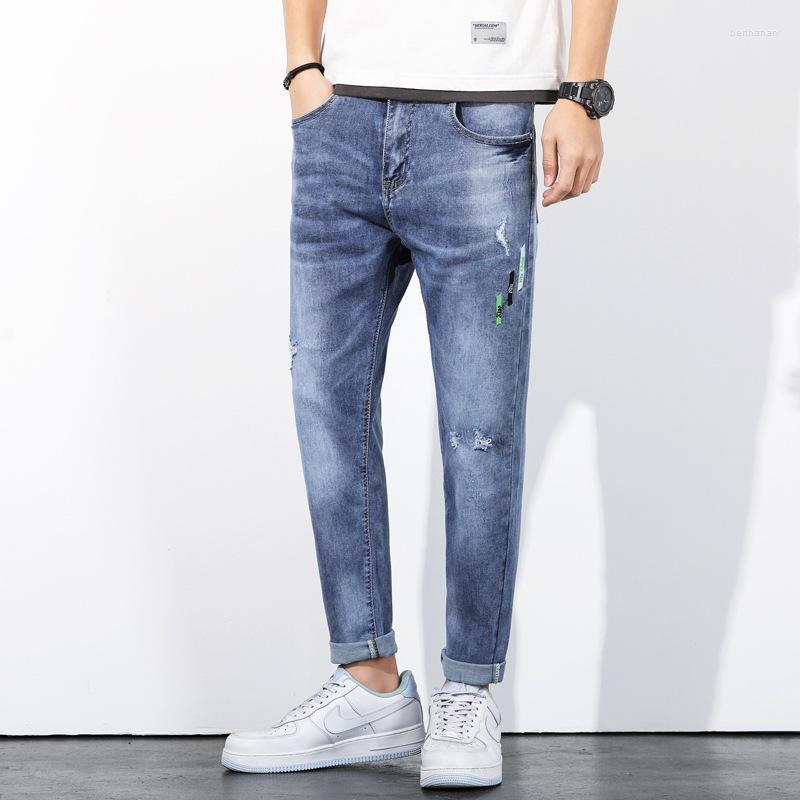 Men's Jeans Fashion Casual Cotton Colos Men Pants Slim Fit Panst High Quality Ripped For ClothesMen's Bert22, Blue
Men's Jeans Fashion Casual Cotton Colos Men Pants Slim Fit Panst High Quality Ripped For ClothesMen's Bert22, Blue