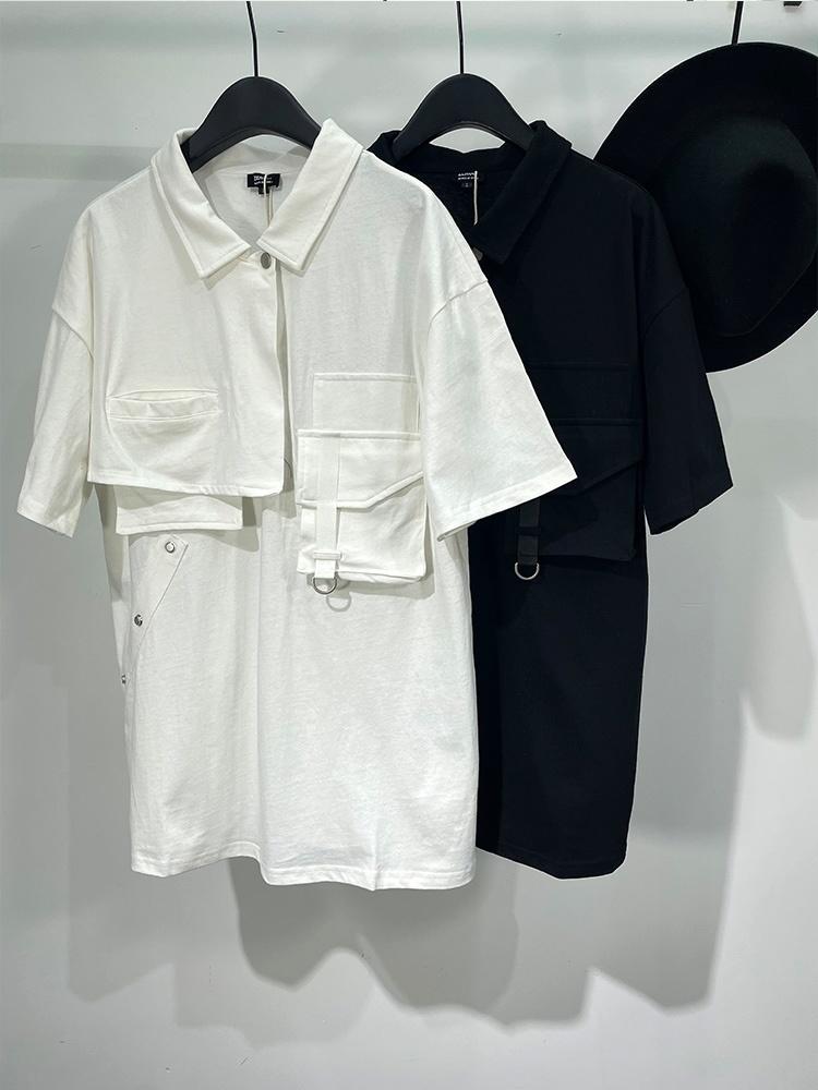 Men' T-Shirts Summer Fashion Brand Temperament Loose Multi Pocket Work Clothes Short Sleeve Shirt Harajuku Designer Versatile Trend T-ShiMe, Black
Men' T-Shirts Summer Fashion Brand Temperament Loose Multi Pocket Work Clothes Short Sleeve Shirt Harajuku Designer Versatile Trend T-ShiMe, Black