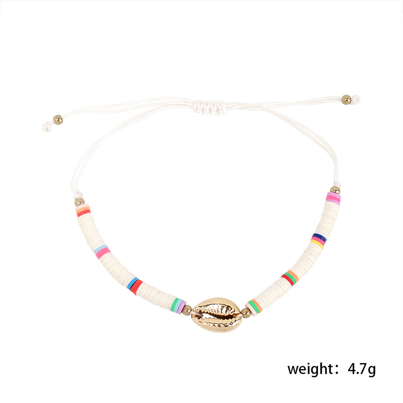 Bohemian Polymer Clay Disc Beads Strands Shell Charm Bracelets Jewelry
