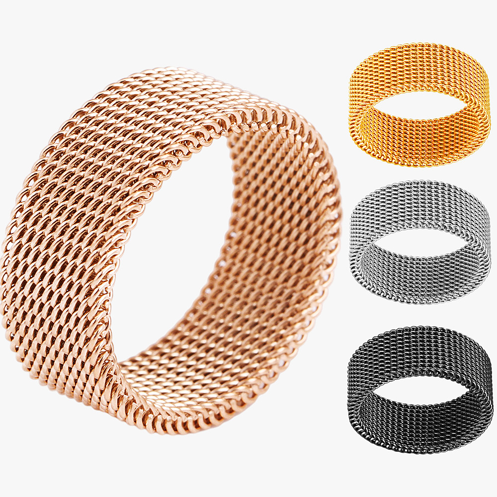 18k Gold Plated Mesh Ring Stainless steel Chunky Dome Rings Band for Women and Men Statement Wedding Minimalist Simple Style Jewelry CG1189
18k Gold Plated Mesh Ring Stainless steel Chunky Dome Rings Band for Women and Men Statement Wedding Minimalist Simple Style Jewelry CG1189