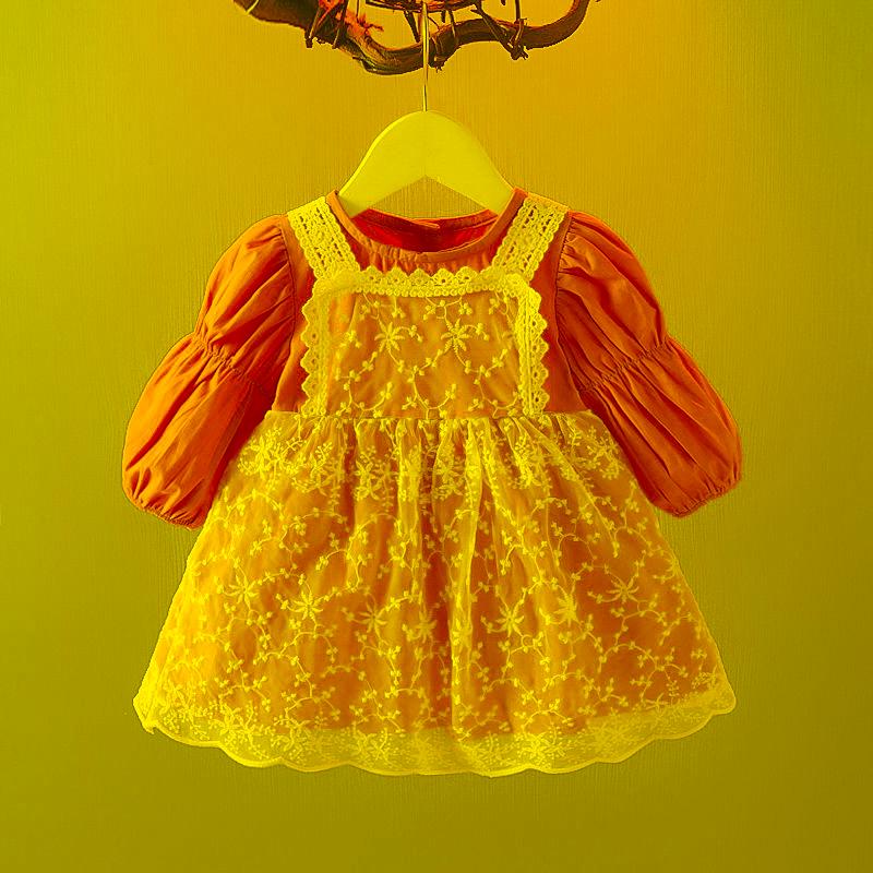 Girl's Dresses Spring And Autumn Girls Skirt Fashion Korean Version Lace Solid Color Princess Dress Boutique Kids Clothing DressGirl's, Orange
Girl's Dresses Spring And Autumn Girls Skirt Fashion Korean Version Lace Solid Color Princess Dress Boutique Kids Clothing DressGirl's, Orange