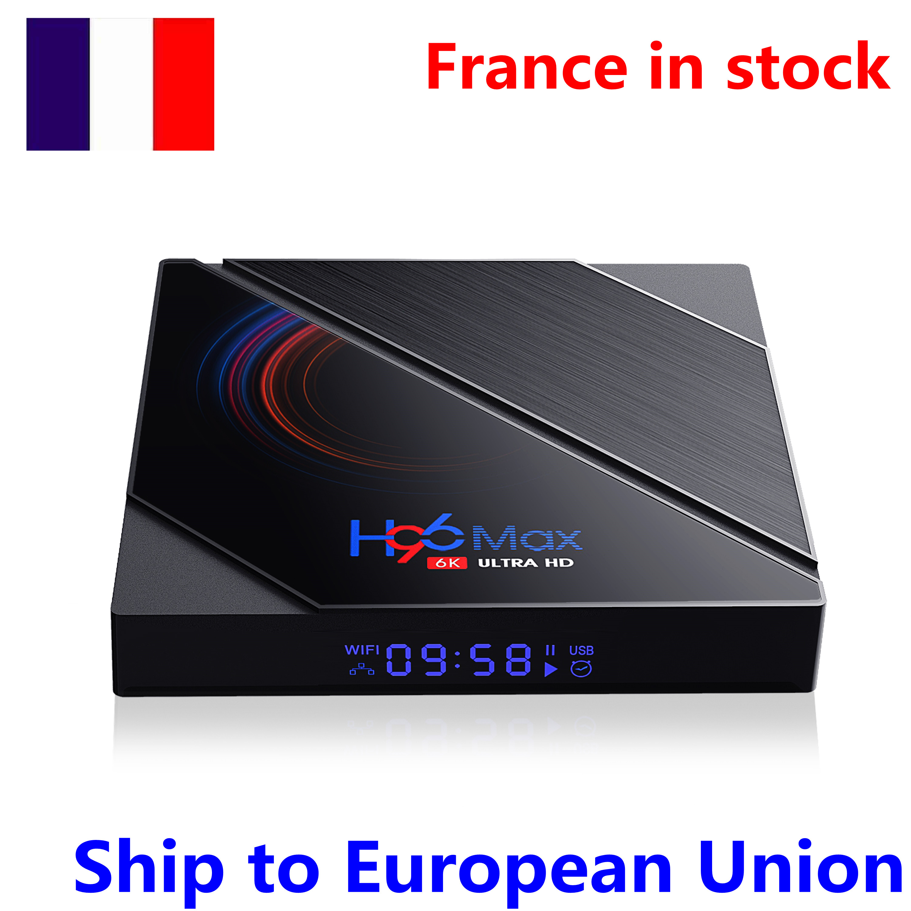 SHIP from france H96 max H616 smart TV Box Android 10.0 Netflix Youtube HD 6K Google PK T95 X96 max plus