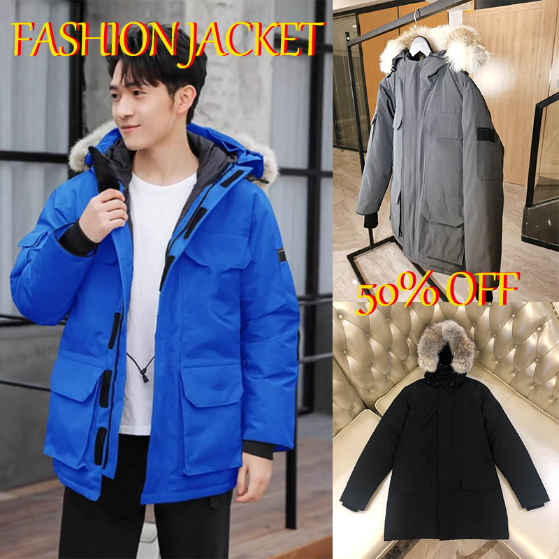 Winter Down Jacket Designers Men Puffer Jackets Hooded Thick doudoune goose Coats Mens Parka Winters Coat With Real Wolf Fur size xs-3xl