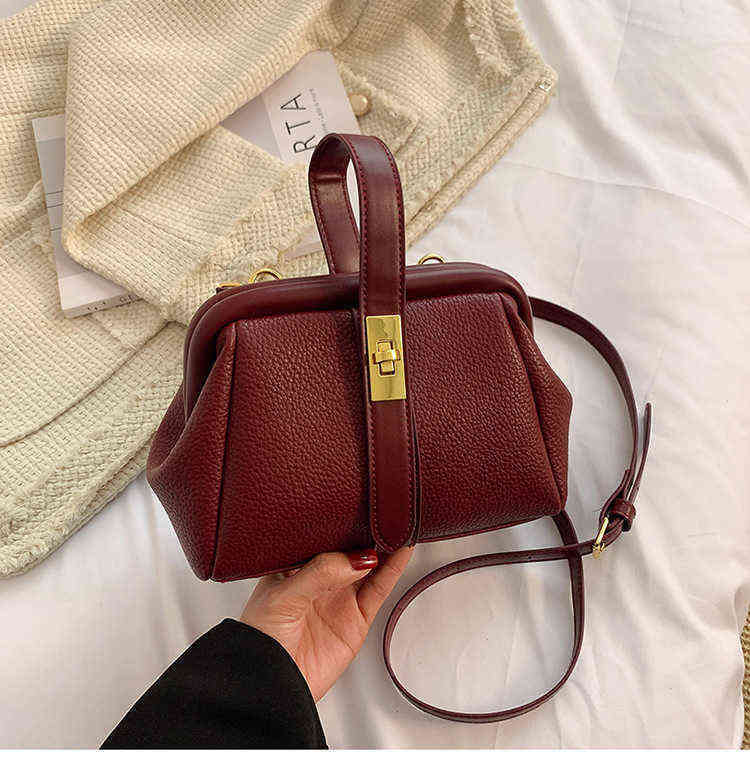 Bags high texture lychee pattern Handbag bag new personalized armpit Versatile Single Shoulder Messenger Bag 220530
