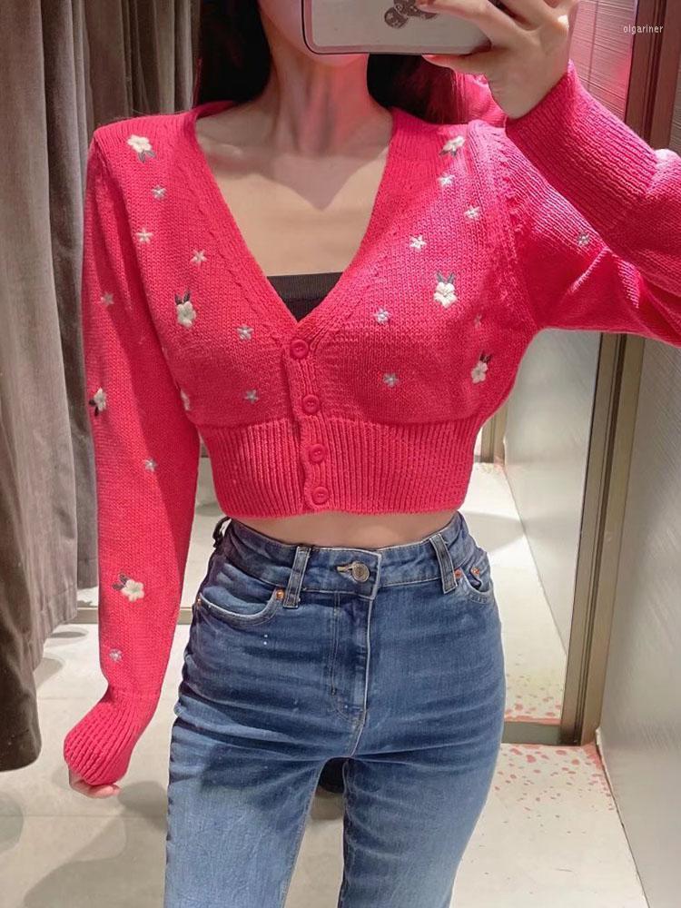 Women' Knits & Tees 2022 Women Embroidered Cardigan Elegant Ladies Fashion Casual Long Sleeve V-Neck Knitted JacketWomen' Olga22, Rose red
Women' Knits & Tees 2022 Women Embroidered Cardigan Elegant Ladies Fashion Casual Long Sleeve V-Neck Knitted JacketWomen' Olga22, Rose red