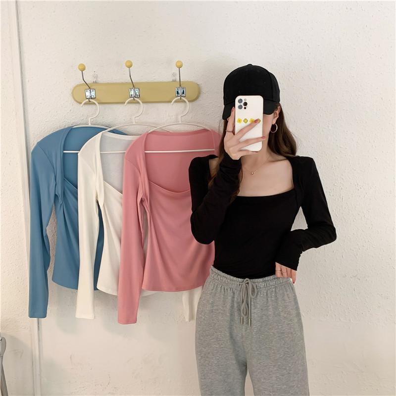 Women's T-Shirt Autumn Women's 2022 Style Pure Cotton Square Neck Loose Stretch Long-sleeved Solid Color Fashion Casual TopWomen's, Black
Women's T-Shirt Autumn Women's 2022 Style Pure Cotton Square Neck Loose Stretch Long-sleeved Solid Color Fashion Casual TopWomen's, Black