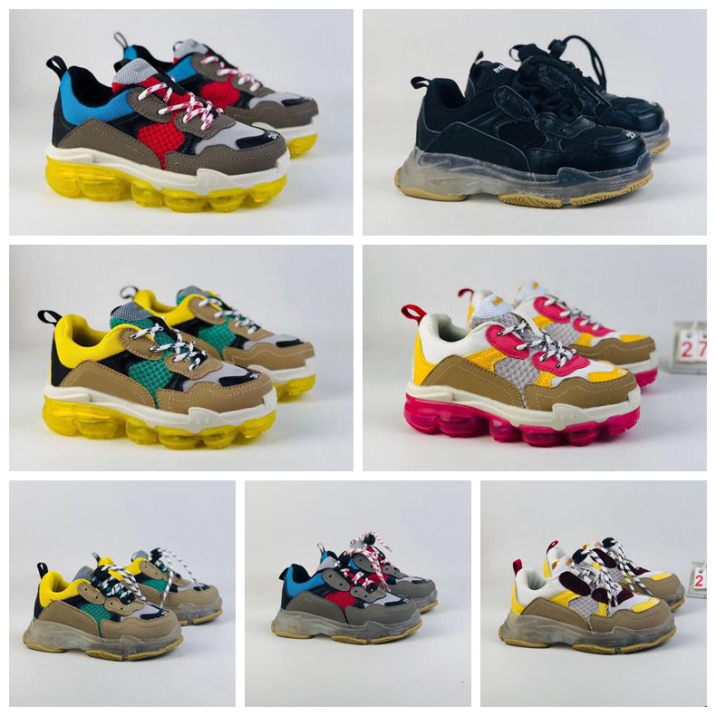 Triple s Kids Designer Shoes Sneakers Baby Fashion Girl Boy black white grey red pink blue green yellow Platform Shoe Girls Boys Kids trainers Casual sports sneaker, #1
Triple s Kids Designer Shoes Sneakers Baby Fashion Girl Boy black white grey red pink blue green yellow Platform Shoe Girls Boys Kids trainers Casual sports sneaker, #1