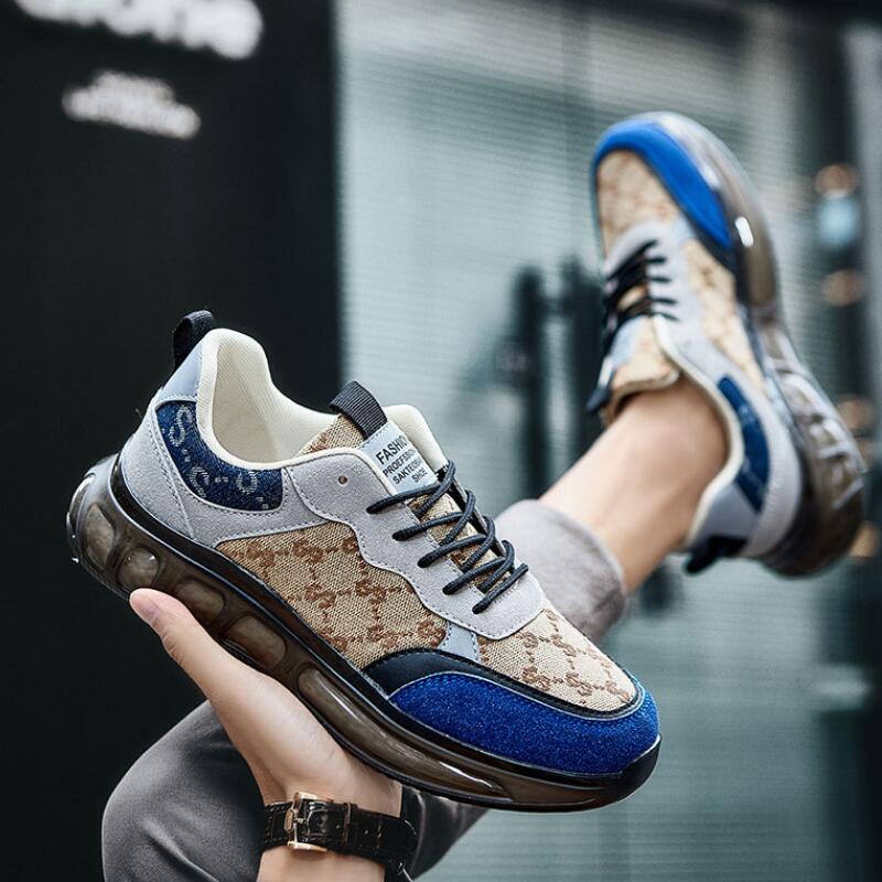 New spring men's European station trend all-match board shoes for teenagers and students soft sole shock absorbing shoes A11, Blue
New spring men's European station trend all-match board shoes for teenagers and students soft sole shock absorbing shoes A11, Blue