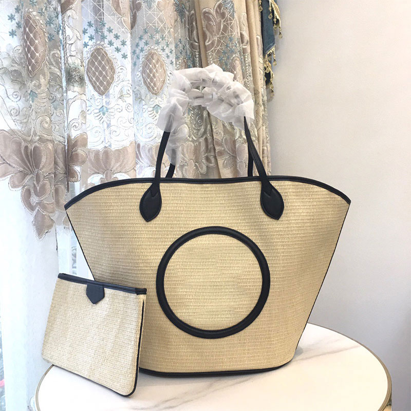 designer beach bag straw Embroidered letters tote bag shopping travel womens handbag retro design Scalloped large capacity shoulder portable lady handbags, Black
designer beach bag straw Embroidered letters tote bag shopping travel womens handbag retro design Scalloped large capacity shoulder portable lady handbags, Black
