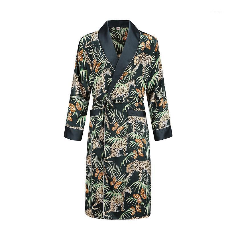 Men's Sleepwear Satin Nightgown Summer Thin Bathrobe Tiger Loose Wedding Robe Silky Long Sleeve Sleeprobe Plus Size Home Wear, Shorts 1
Men's Sleepwear Satin Nightgown Summer Thin Bathrobe Tiger Loose Wedding Robe Silky Long Sleeve Sleeprobe Plus Size Home Wear, Shorts 1