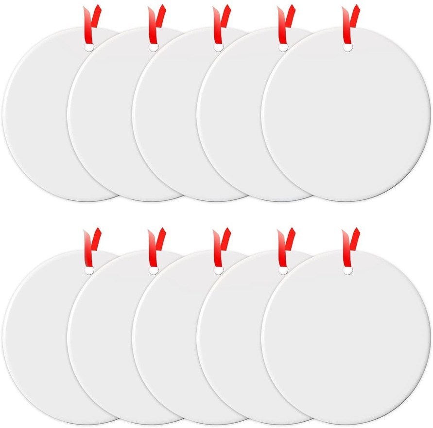 Sublimation Ornament Blanks Ceramic Pendants Bulk Sublimate Blank Products Sublimation Ornaments for Christmas Tree Decorations Supporting 0713
Sublimation Ornament Blanks Ceramic Pendants Bulk Sublimate Blank Products Sublimation Ornaments for Christmas Tree Decorations Supporting 0713