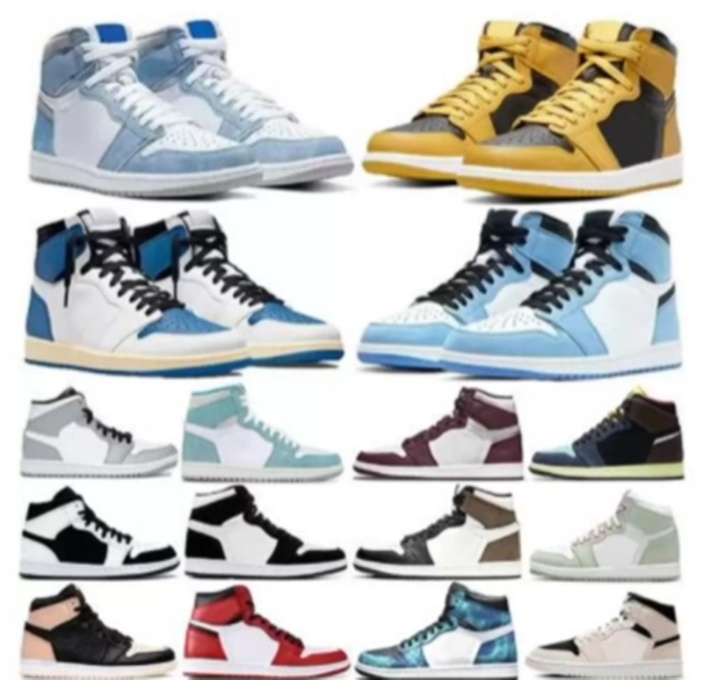 Top Quality 2022 Basketball Shoes Air Jorden 1 1s Atmosphere High Unc aj Mens Women Jumpman Hand Crafted Seafoam Court Purple Trainers Sneakers