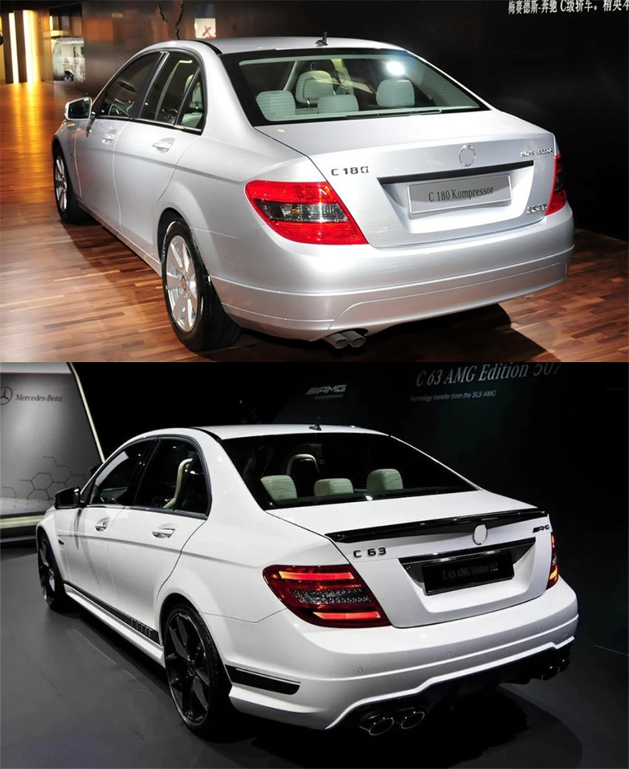 Car Tail Lights For W204 C200 2007-2014 C300 C260 LED Dynamic Turn Signal Lights Brake Reversing Taillights