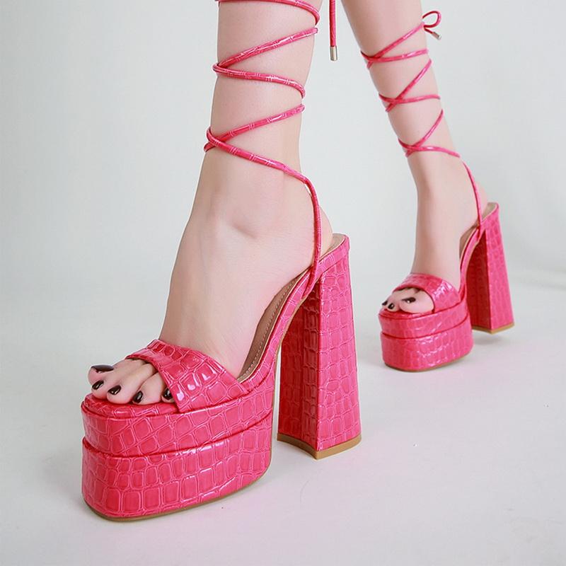 Dress Shoes Women Fashion Sandals Sexy Chunky High Heels Pumps Cross Lace Up Party Wedding Female Platform 2022, B-purple
Dress Shoes Women Fashion Sandals Sexy Chunky High Heels Pumps Cross Lace Up Party Wedding Female Platform 2022, B-purple
