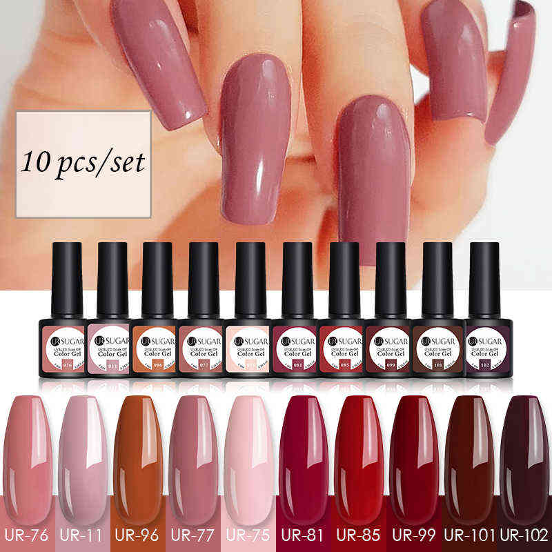 NXY Nail Gel 10pcs Lot Color Polish Set 122 Colors Semi Permanent Uv Led Varnish Soak Off Lacquers Base Top 0328