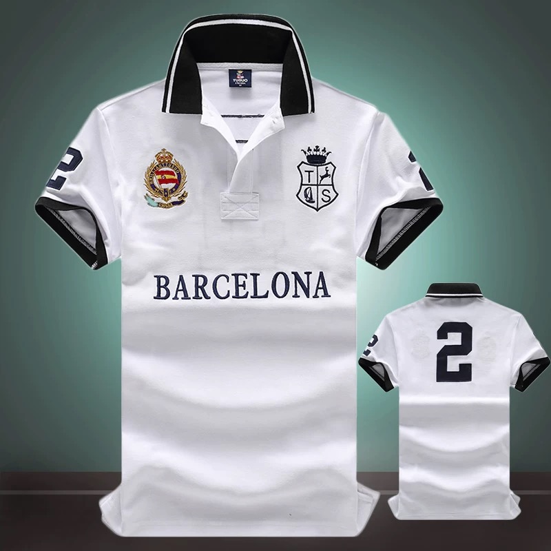 Barcelona summer cotton short-sleeved shirt men's cross-border foreign trade sports and leisure European size plus size men's white, Ts33-11 st. paul
Barcelona summer cotton short-sleeved shirt men's cross-border foreign trade sports and leisure European size plus size men's white, Ts33-11 st. paul