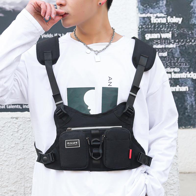 Waist Bags Functional Tactical Chest Bag Fashion Hip Hop Vest Streetwear Pack Men Black Rig Casual Backpack
Waist Bags Functional Tactical Chest Bag Fashion Hip Hop Vest Streetwear Pack Men Black Rig Casual Backpack