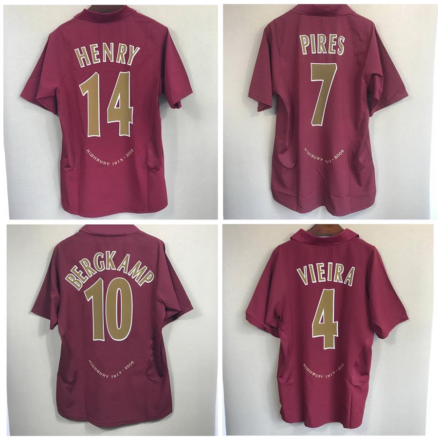 Fans Tops tees Retro Soccer Shirt Gunner 2005 2006 Highbury Away Maroon Wine Football Kit Thierry Henry Patrick Vieira Robert Pire307s
Fans Tops tees Retro Soccer Shirt Gunner 2005 2006 Highbury Away Maroon Wine Football Kit Thierry Henry Patrick Vieira Robert Pire307s