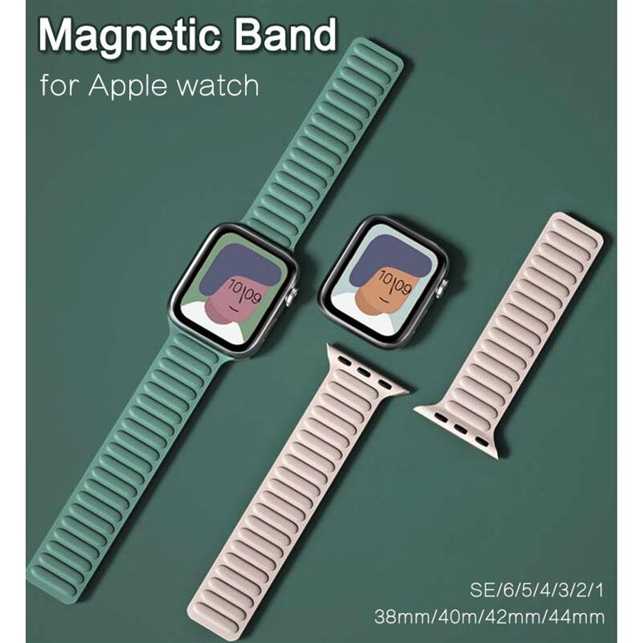 Original Silicone link loop Magnetic strap For apple watch band 44mm 40mm 41mm 45mm iWatch series 7 6 SE 5 4 3 2 1 Sport Rubber 42287r
Original Silicone link loop Magnetic strap For apple watch band 44mm 40mm 41mm 45mm iWatch series 7 6 SE 5 4 3 2 1 Sport Rubber 42287r
