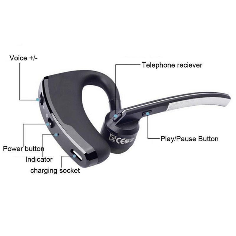 4.2 In-ear CSR V8 Bluetooth Earphones Business Earbuds Headphone Listen to Music Voice Call With Retail Box for iPhone 15 14 Samsung S22 LG MOTO Xiaom