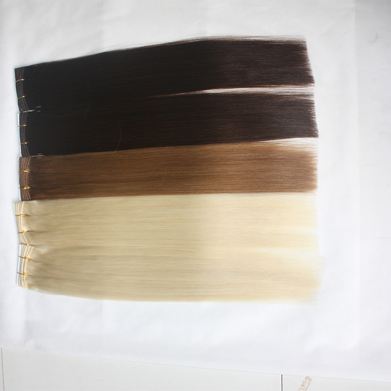 weft genius weft human hair bundles straight real human hair extension double drawn human women remy hair 50gram piece 4 pieces lot