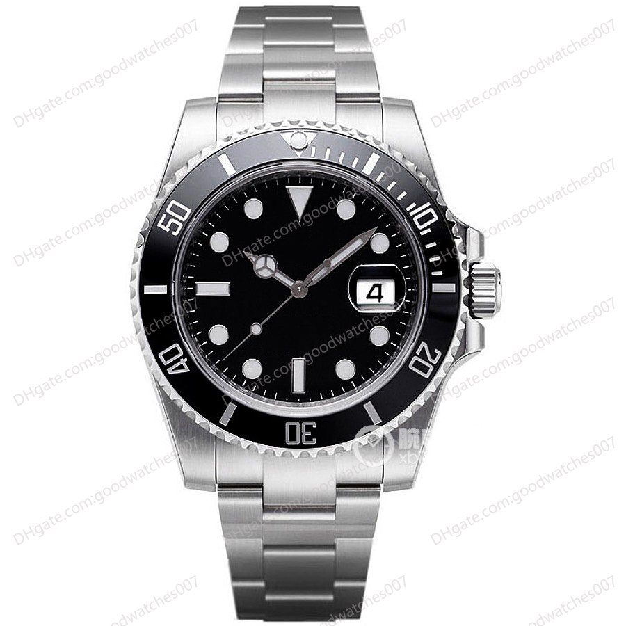 High Quality Asian Watch 2813 Automatic Mechanical Luxury Men's Watchs 116610LN-97200 40mm Black Dial Ceramic Bezel Stainless Steel Strap 116610 Luminous Watches