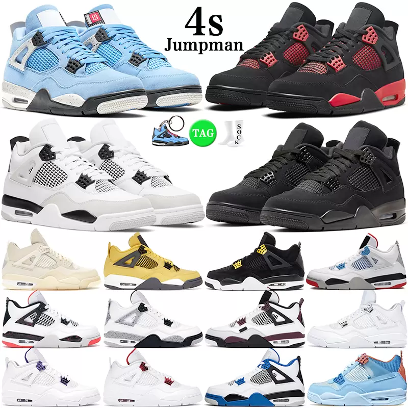 Jumpman 4 basketball shoes 4s for women Red Thunder University Blue Sail Black Cat Jumpman 4 Cactus Jack White Oreo mens womens outdoor sports trainers sneakers, 49
Jumpman 4 basketball shoes 4s for women Red Thunder University Blue Sail Black Cat Jumpman 4 Cactus Jack White Oreo mens womens outdoor sports trainers sneakers, 49