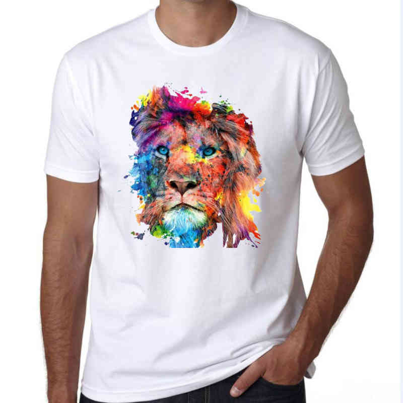 Fashion Cotton O-neck Lion Printed T Shirt for Men Summer Short Sleeve Casual Men Hip Hop Tshirt Tops Tees, White
Fashion Cotton O-neck Lion Printed T Shirt for Men Summer Short Sleeve Casual Men Hip Hop Tshirt Tops Tees, White