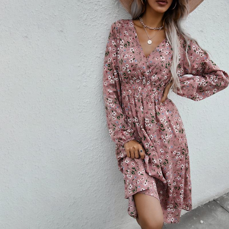 Casual Dresses Happie Queens Women Floral Print Full Sleeve Beach Slim Bohemian Midi Dress Ladies V-neck Boho Sundress Vestidos, Black;gray
Casual Dresses Happie Queens Women Floral Print Full Sleeve Beach Slim Bohemian Midi Dress Ladies V-neck Boho Sundress Vestidos, Black;gray