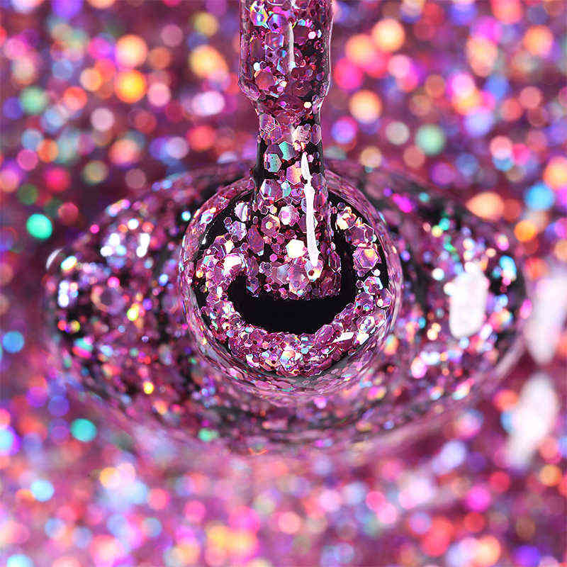 NXY Nail Gel 3pcs Polish Set Glitter Color Varnishes Hybrid All for Art Design Manicure Semi Permanent Base Top 0328