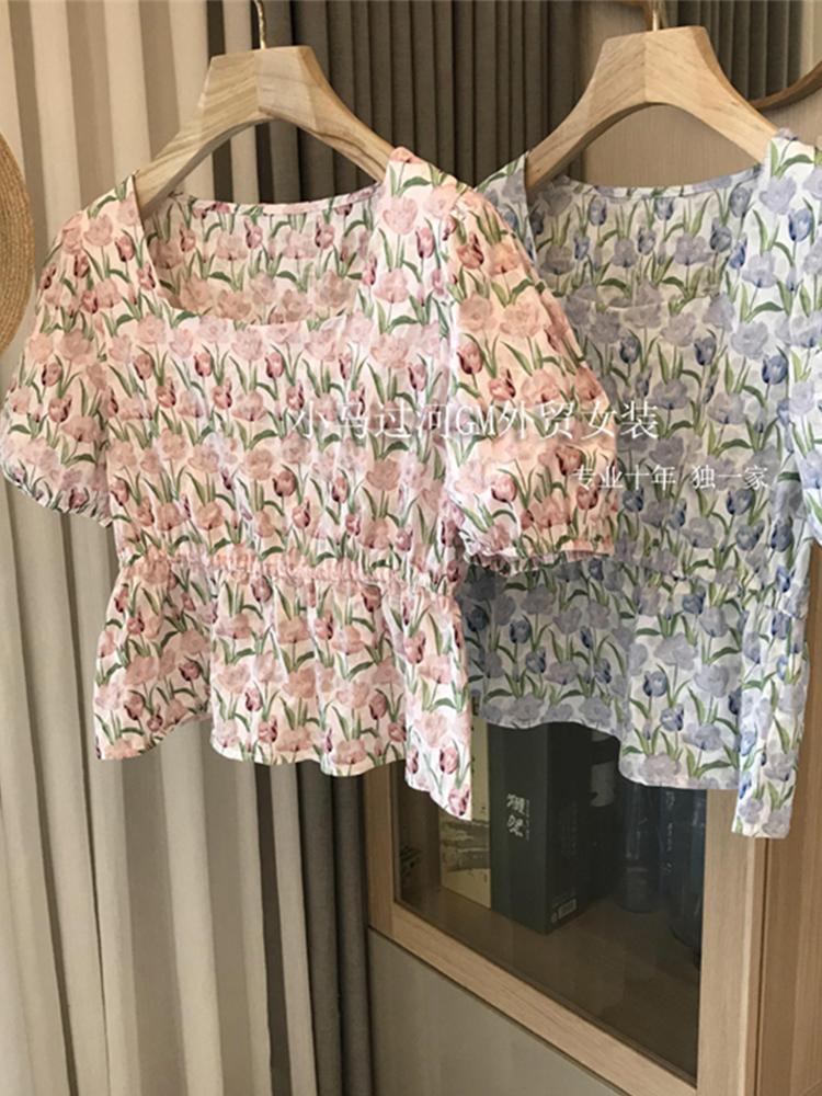 Women' Blouses & Shirts Summer Women Fashion Elegant French Floral Print Puff Sleeve Square Collar Y2k Aesthetic Sweet Beach ShirtsWomen, Blue
Women' Blouses & Shirts Summer Women Fashion Elegant French Floral Print Puff Sleeve Square Collar Y2k Aesthetic Sweet Beach ShirtsWomen, Blue